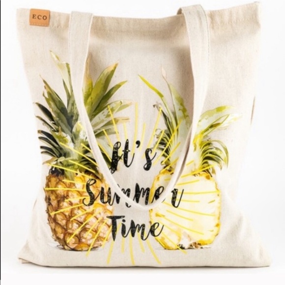 Handbags - Pineapple Summer Tote Beach Bag